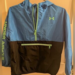 Under Armour Blue and Green Jacket Kids Unisex Size Medium